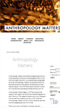 Mobile Screenshot of anthropologymatters.com